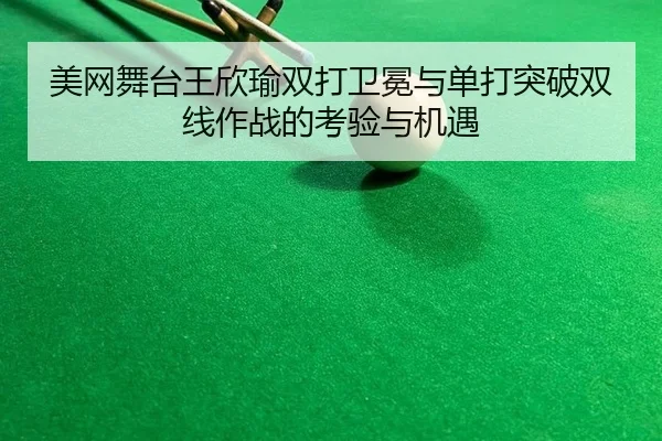 美网舞台王欣瑜双打卫冕与单打突破双线作战的考验与机遇
